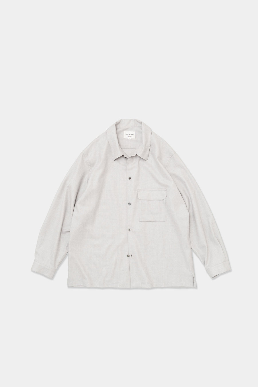 STILL BY HAND Flat Bottom Wool Shirt