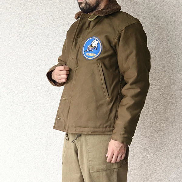 FREEWHEELERS NAVY DEPARTMENT JACKET DECK ZIP TYPE N-1 "Construction Battalion"