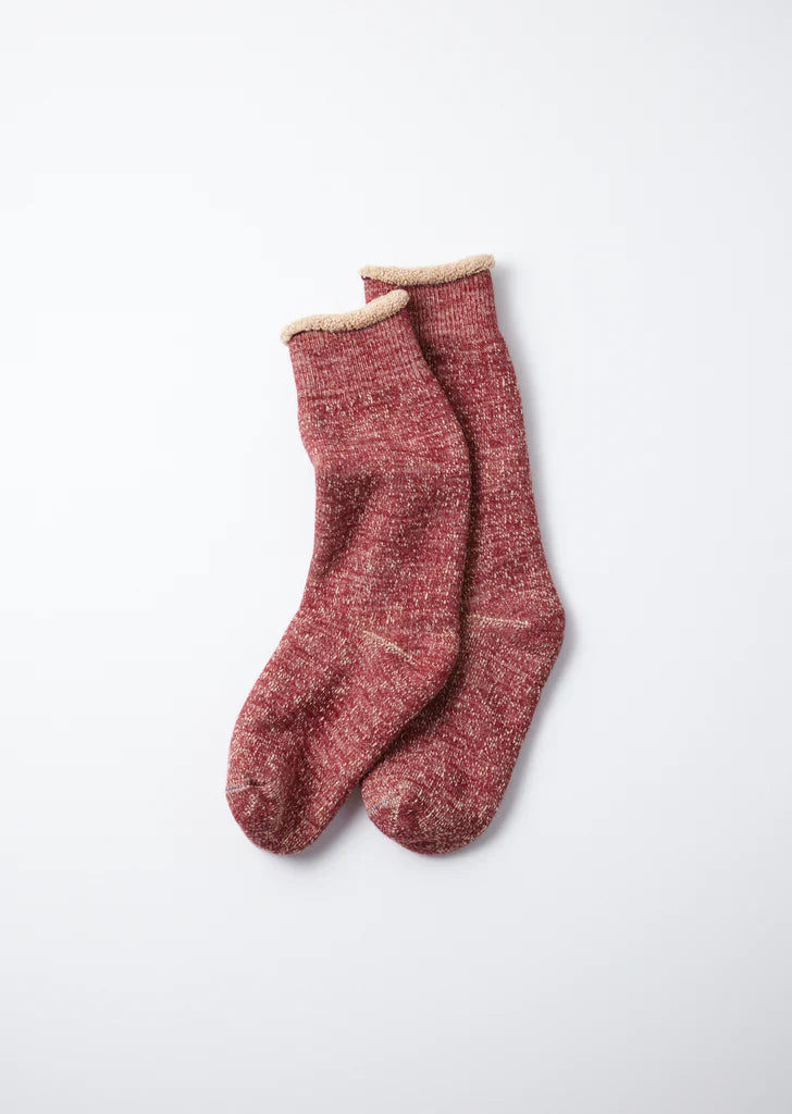 RoToTo DOUBLE FACE CREW SOCKS "MERINOWOOL & BROWN OG"