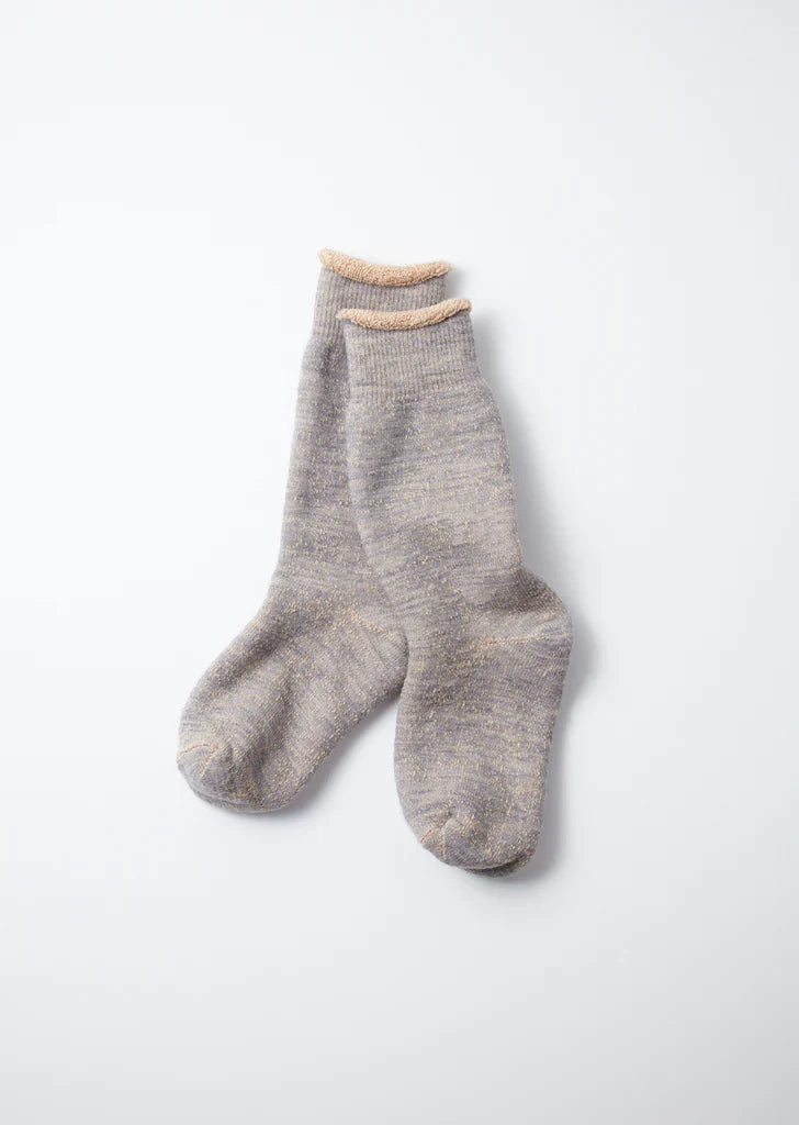 RoToTo DOUBLE FACE CREW SOCKS "MERINOWOOL & BROWN OG"