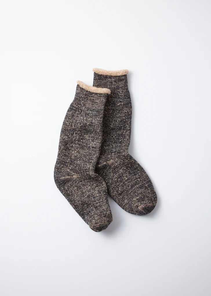 RoToTo DOUBLE FACE CREW SOCKS "MERINOWOOL & BROWN OG"