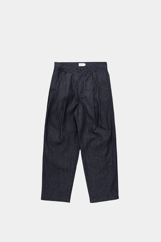 STILL BY HAND 10oz Denim 2 Tuck Pants