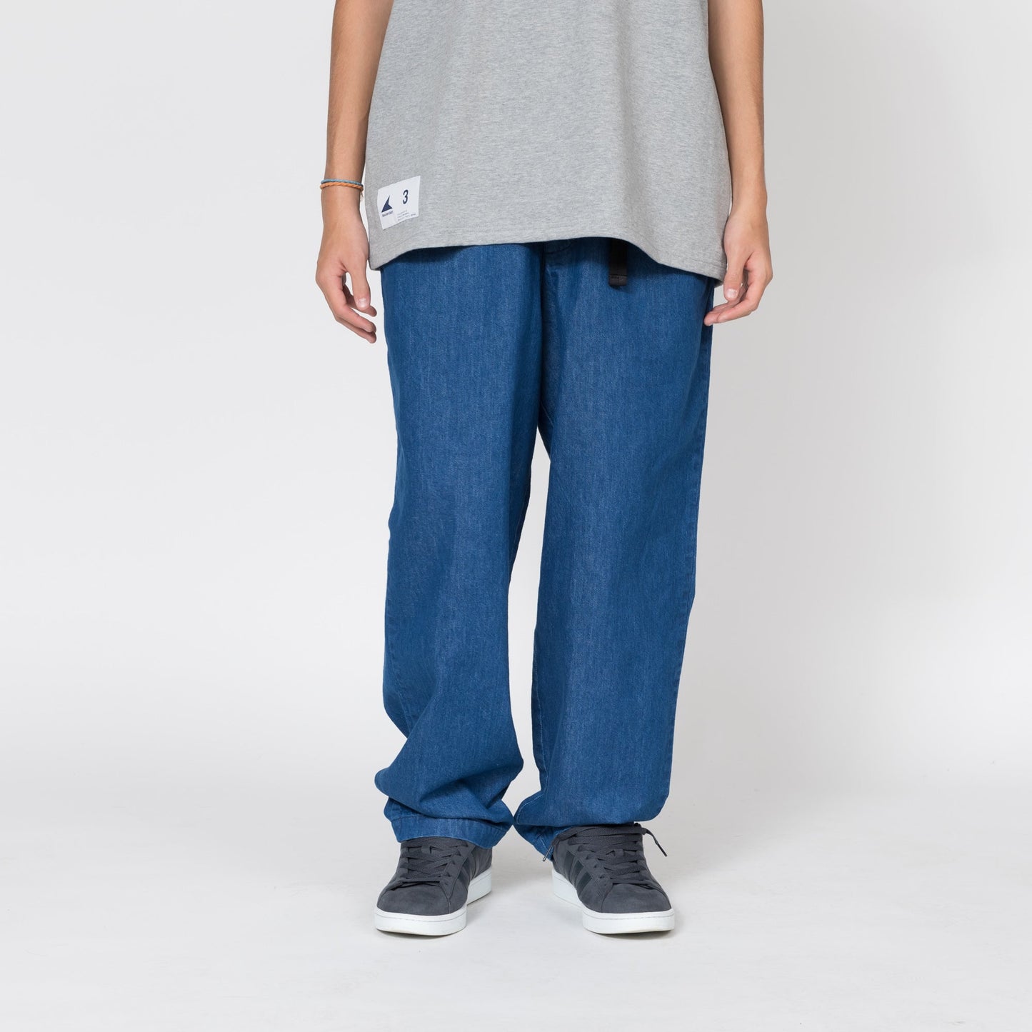 DESCENDANT CLASP DENIM TROUSERS