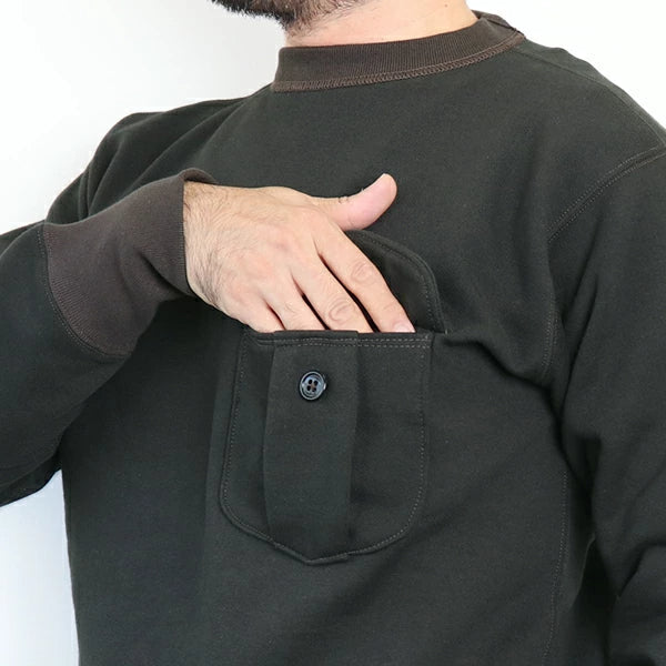 FREEWHEELERS "POCKET SWEAT SHIRT" SET-IN SLEEVE