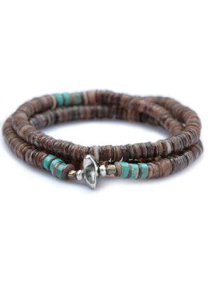 SunKu 39 Heishi Shell Necklace & Bracelet SK-056-BRN