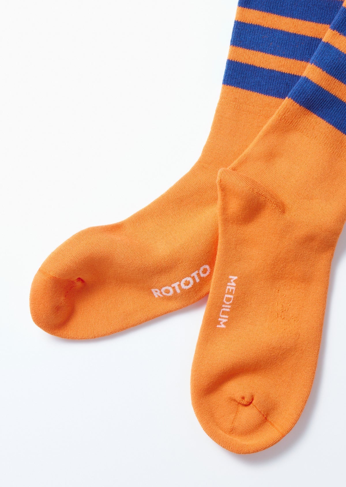 RoToTo FINE PILE STRIPED CREW SOCKS