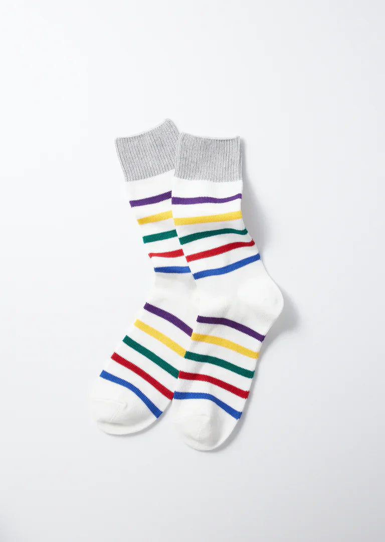 RoToTo FIVE STRIPE CREW SOCKS