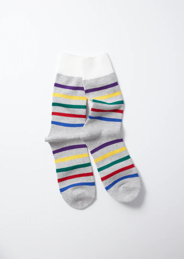 RoToTo FIVE STRIPE CREW SOCKS