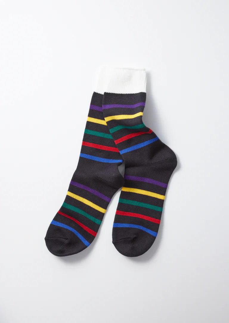 RoToTo FIVE STRIPE CREW SOCKS