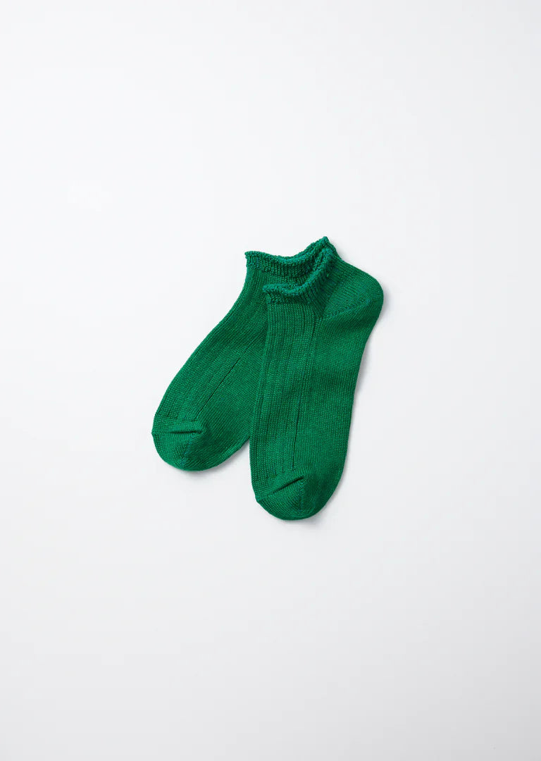 RoToTo LINEN COTTON RIBBED SHORT SOCKS