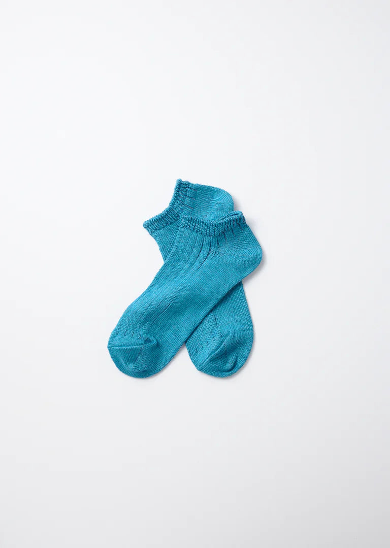 RoToTo LINEN COTTON RIBBED SHORT SOCKS