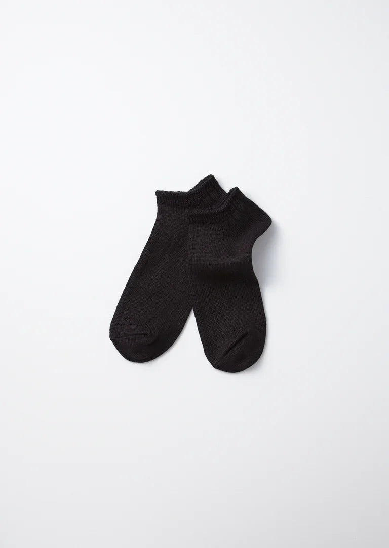 RoToTo LINEN COTTON RIBBED SHORT SOCKS