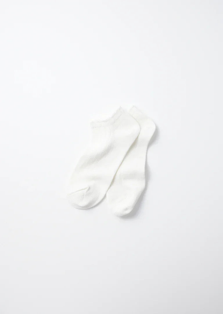RoToTo LINEN COTTON RIBBED SHORT SOCKS