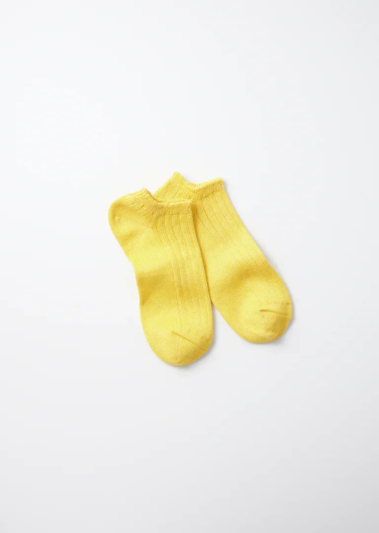 RoToTo LINEN COTTON RIBBED SHORT SOCKS