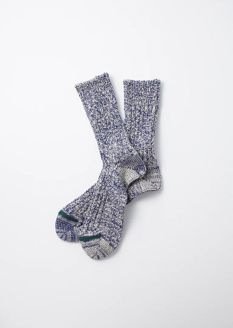 RoToTo RECYCLE COTTON RIBBED CREW SOCKS