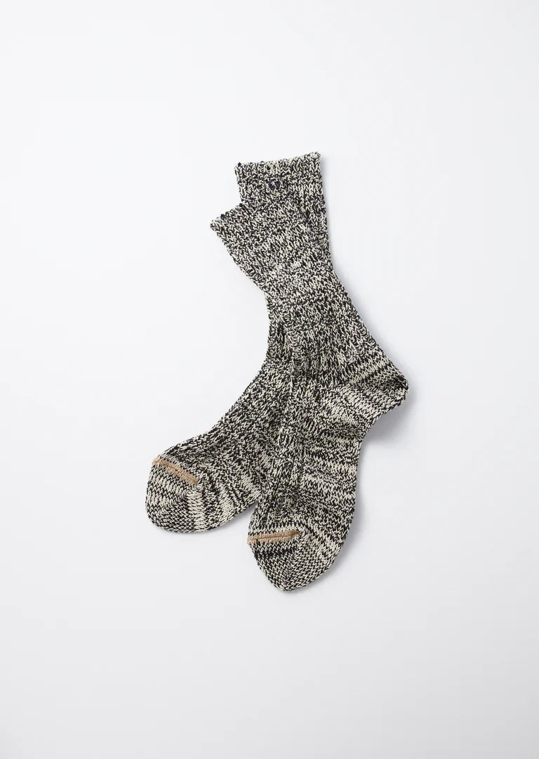 RoToTo RECYCLE COTTON RIBBED CREW SOCKS