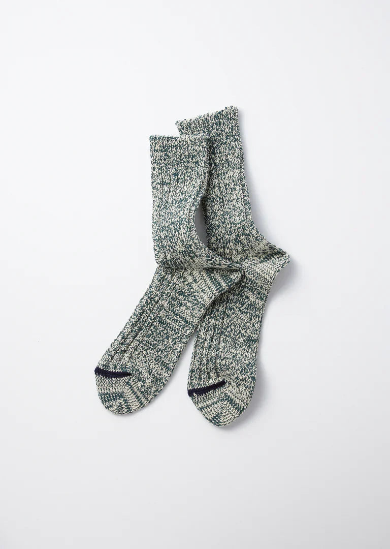 RoToTo RECYCLE COTTON RIBBED CREW SOCKS