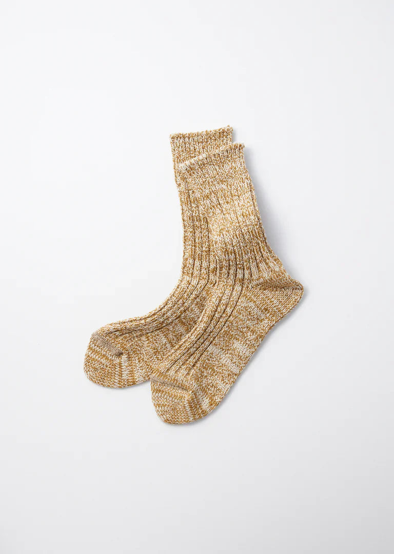 RoToTo RECYCLE COTTON RIBBED CREW SOCKS