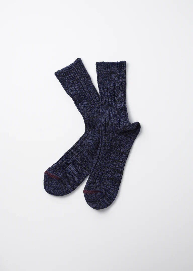 RoToTo RECYCLE COTTON RIBBED CREW SOCKS