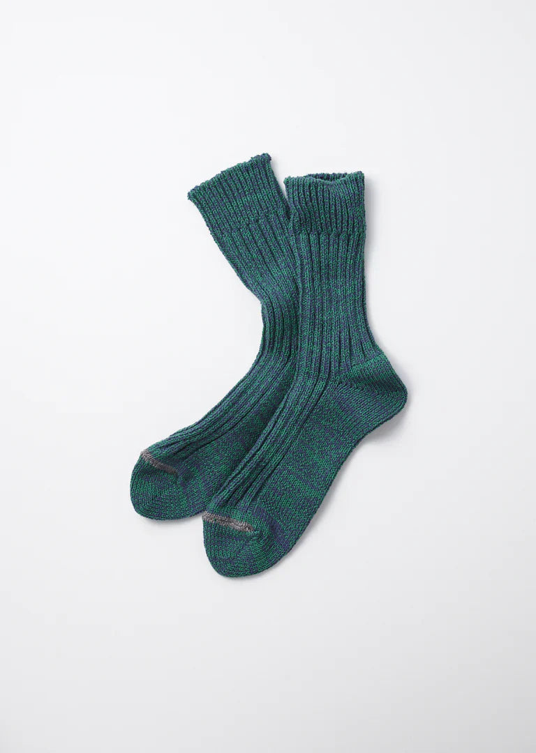 RoToTo RECYCLE COTTON RIBBED CREW SOCKS