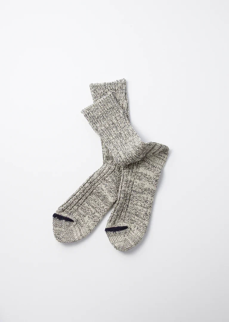 RoToTo RECYCLE COTTON RIBBED CREW SOCKS