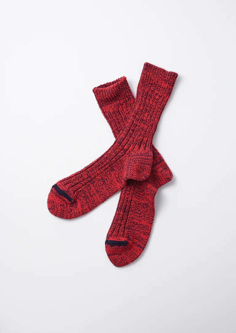 RoToTo RECYCLE COTTON RIBBED CREW SOCKS