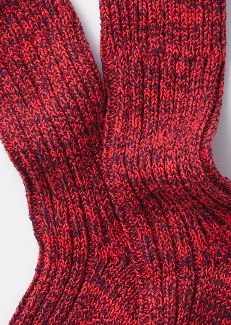 RoToTo RECYCLE COTTON RIBBED CREW SOCKS