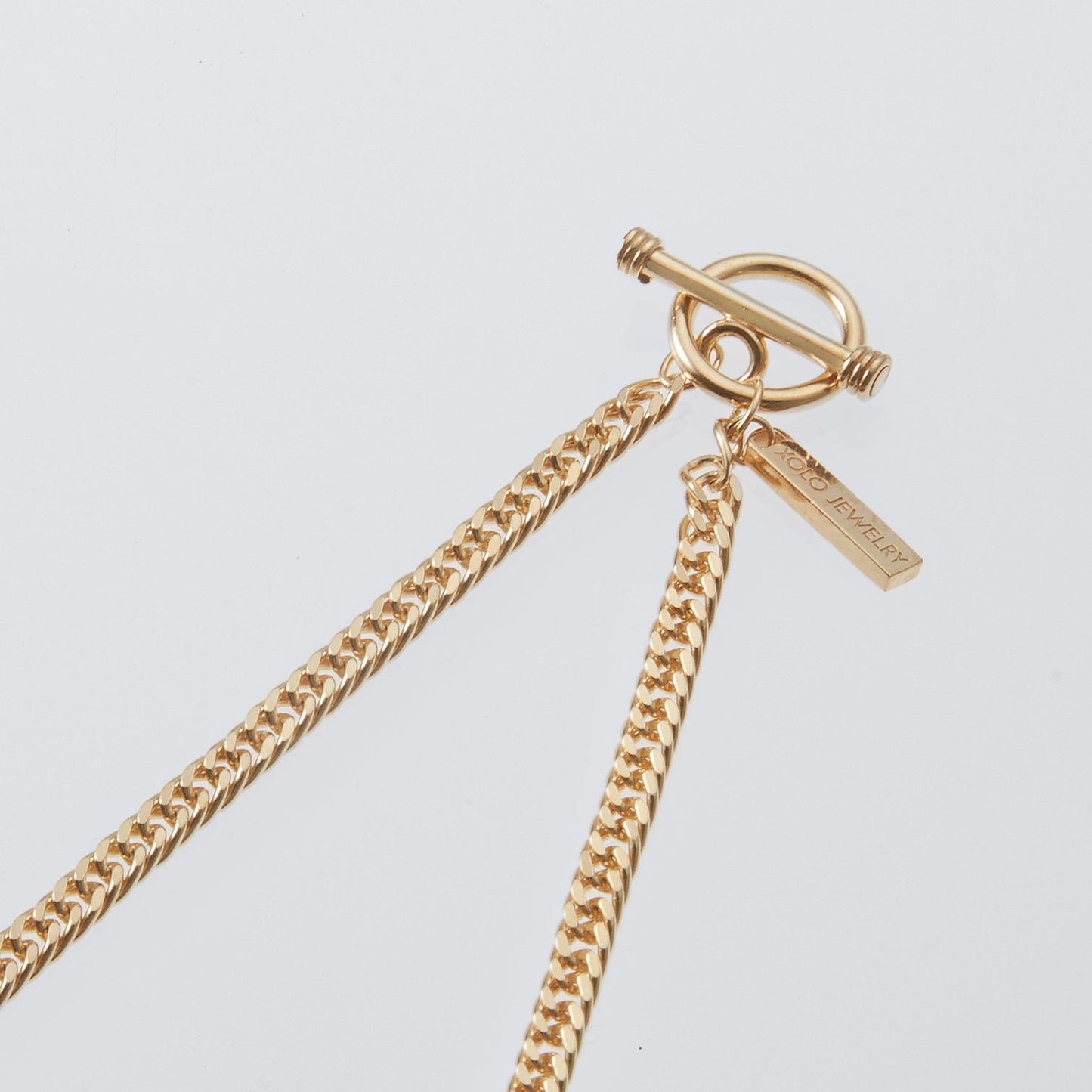 XOLO JEWELRY Flat Link Necklace -Double-