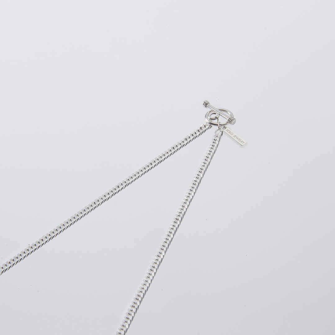 XOLO JEWELRY Flat Link Necklace -Double-