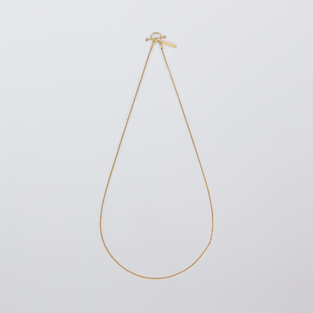 XOLO JEWELRY Tiny French Rope Link Necklace