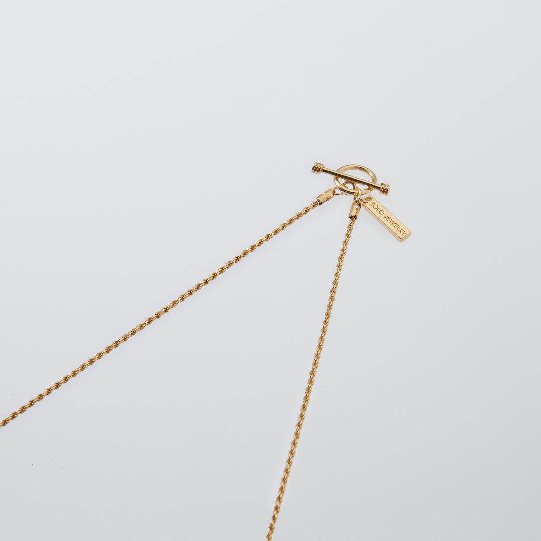 XOLO JEWELRY Tiny French Rope Link Necklace