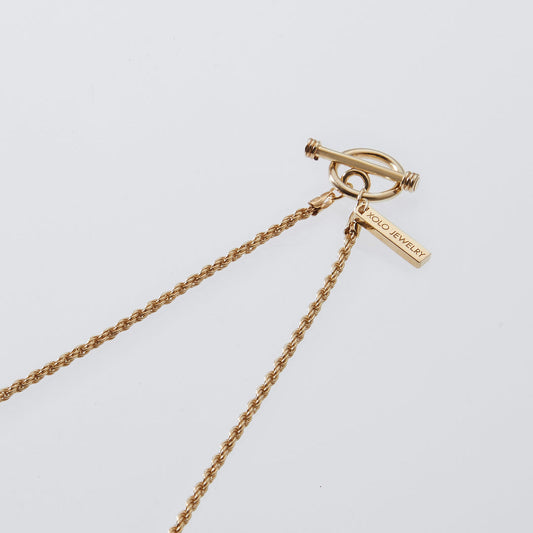 XOLO JEWELRY Tiny French Rope Link Necklace