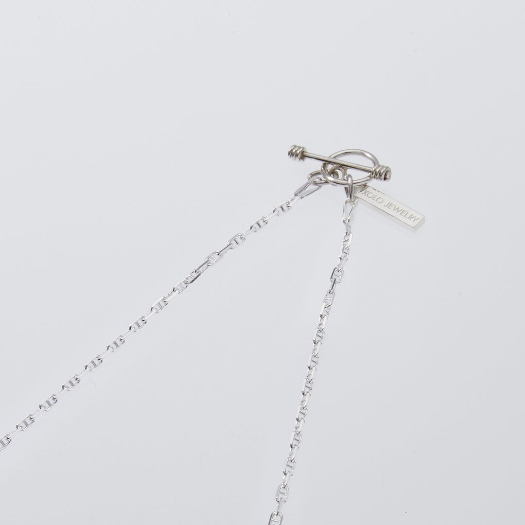 XOLO JEWELRY Tiny Solid Anchor Link Necklace