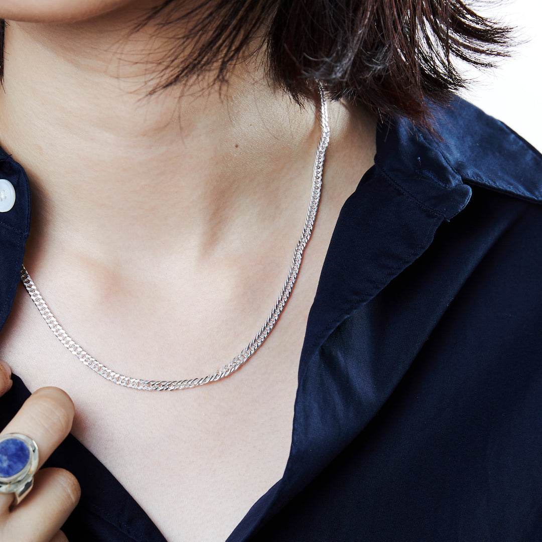 XOLO JEWELRY Flat Link Necklace -Double-