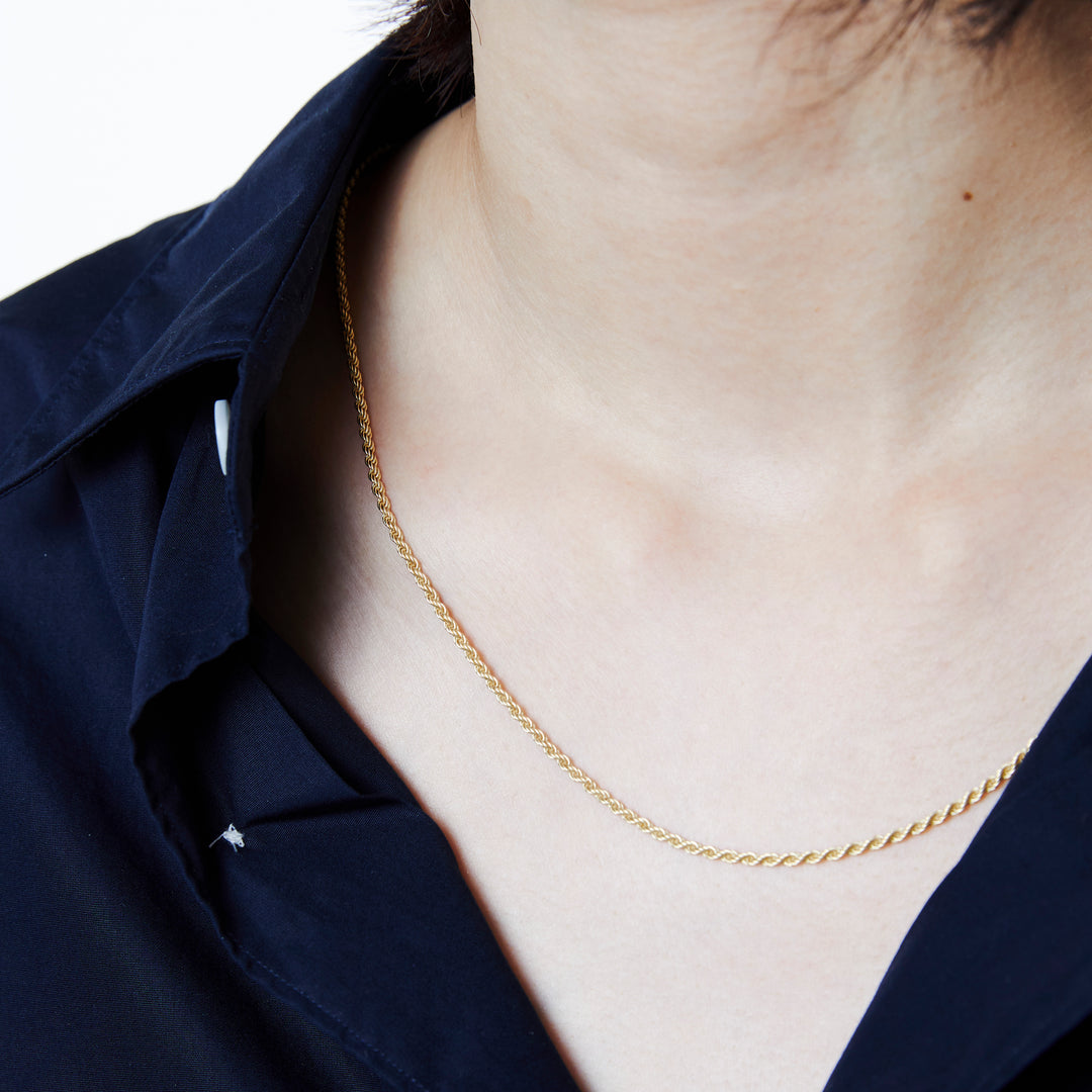 XOLO JEWELRY French Rope Link Necklace