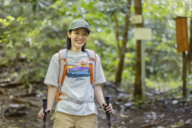 L.L.Bean JAPAN EDITION Women's Canton Mountain Lake Graphic Tee