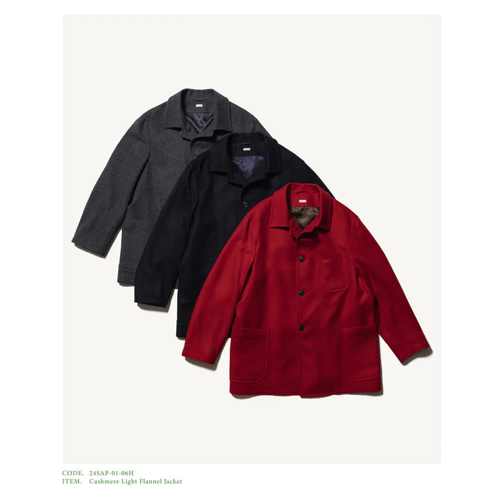 A.PRESSE Cashmere Light Flannel Jacket