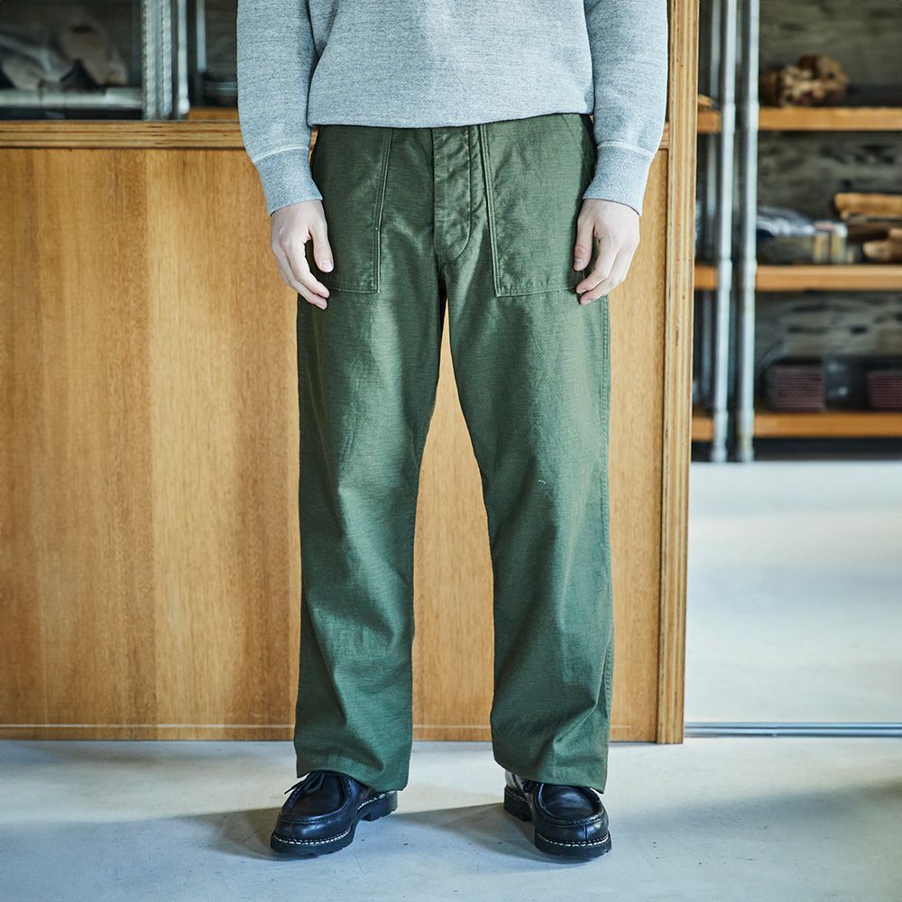 orSlow VINTAGE FIT FATIGUE PANTS Dark Olive