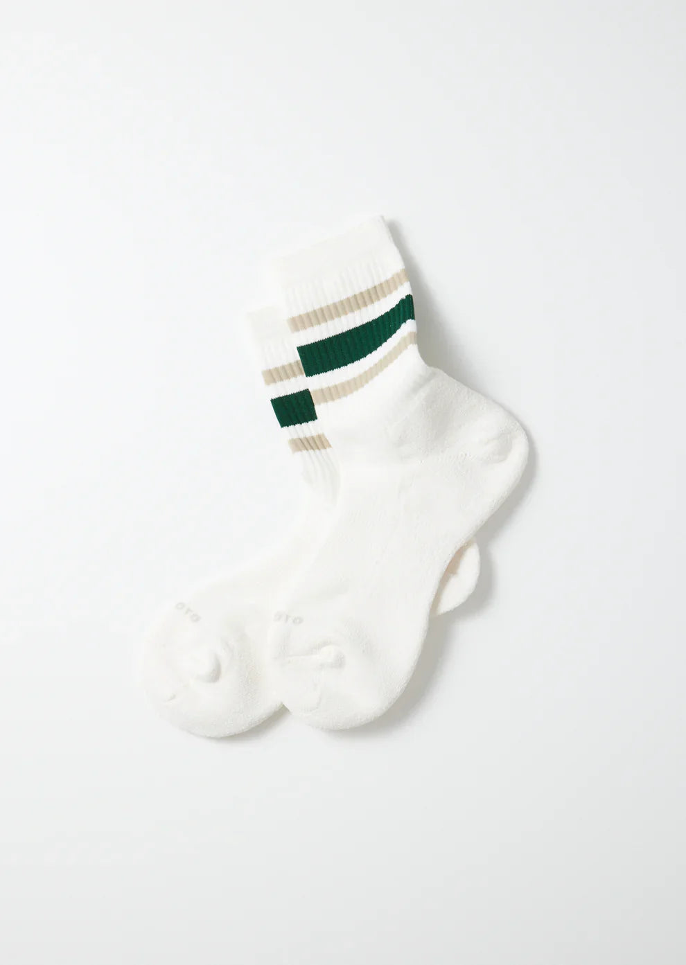 RoToTo WASHI CUSHION STRIPE CREW SOCKS