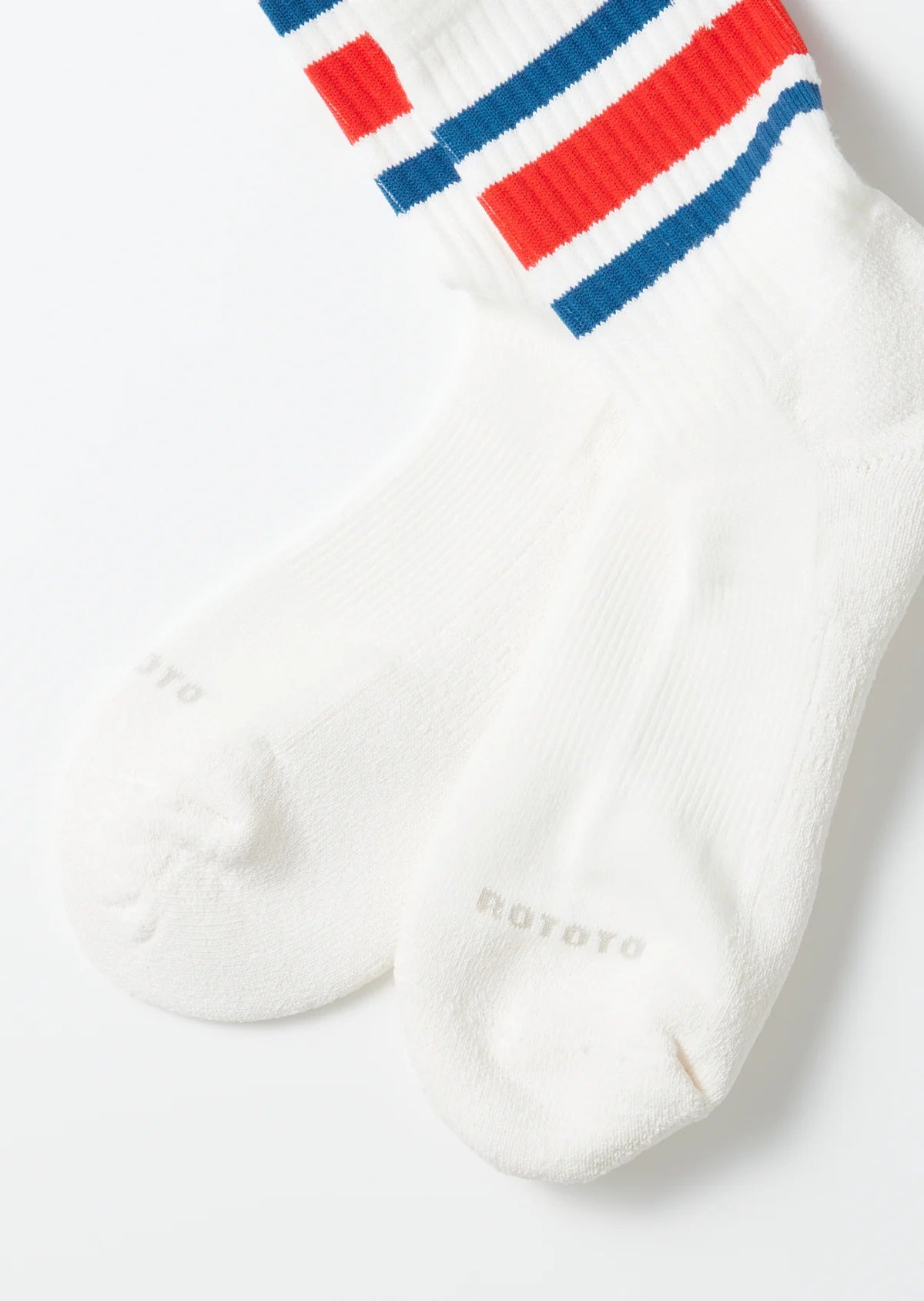 RoToTo WASHI CUSHION STRIPE CREW SOCKS