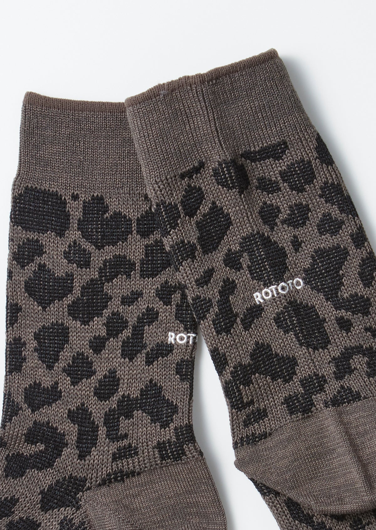 RoToTo LEOPARD MINI CREW SOCKS