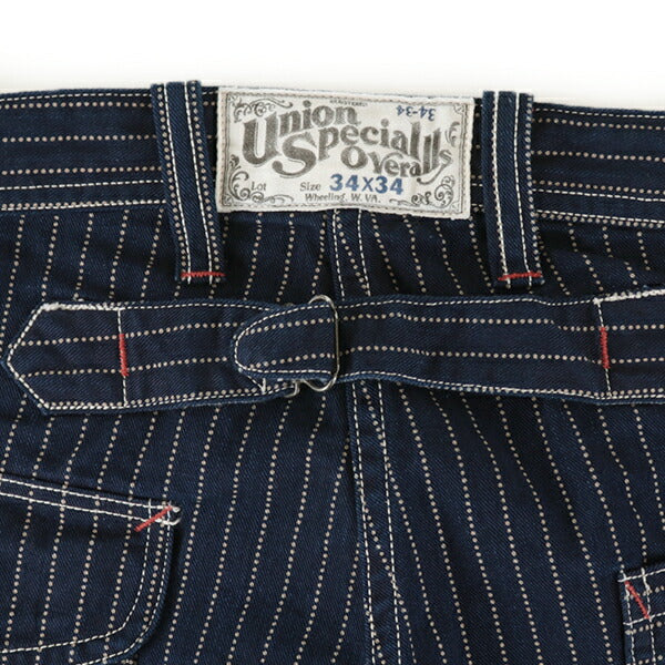 FREEWHEELERS LONGSHOREMAN OVERALLS INDIGO WABASH STRIPE