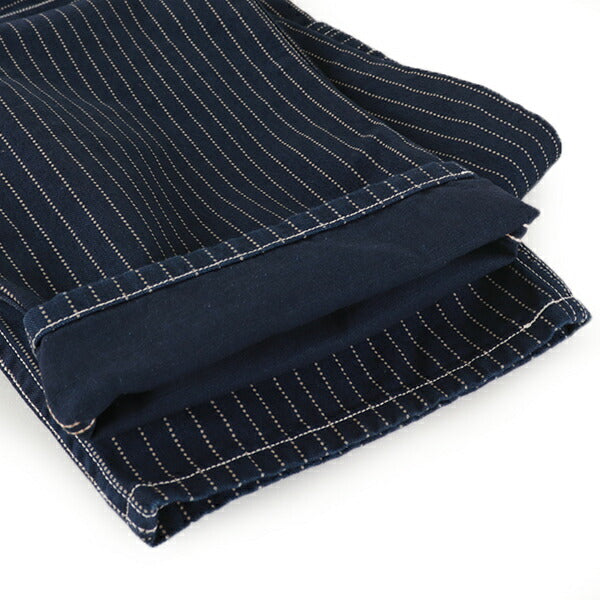 FREEWHEELERS LONGSHOREMAN OVERALLS INDIGO WABASH STRIPE