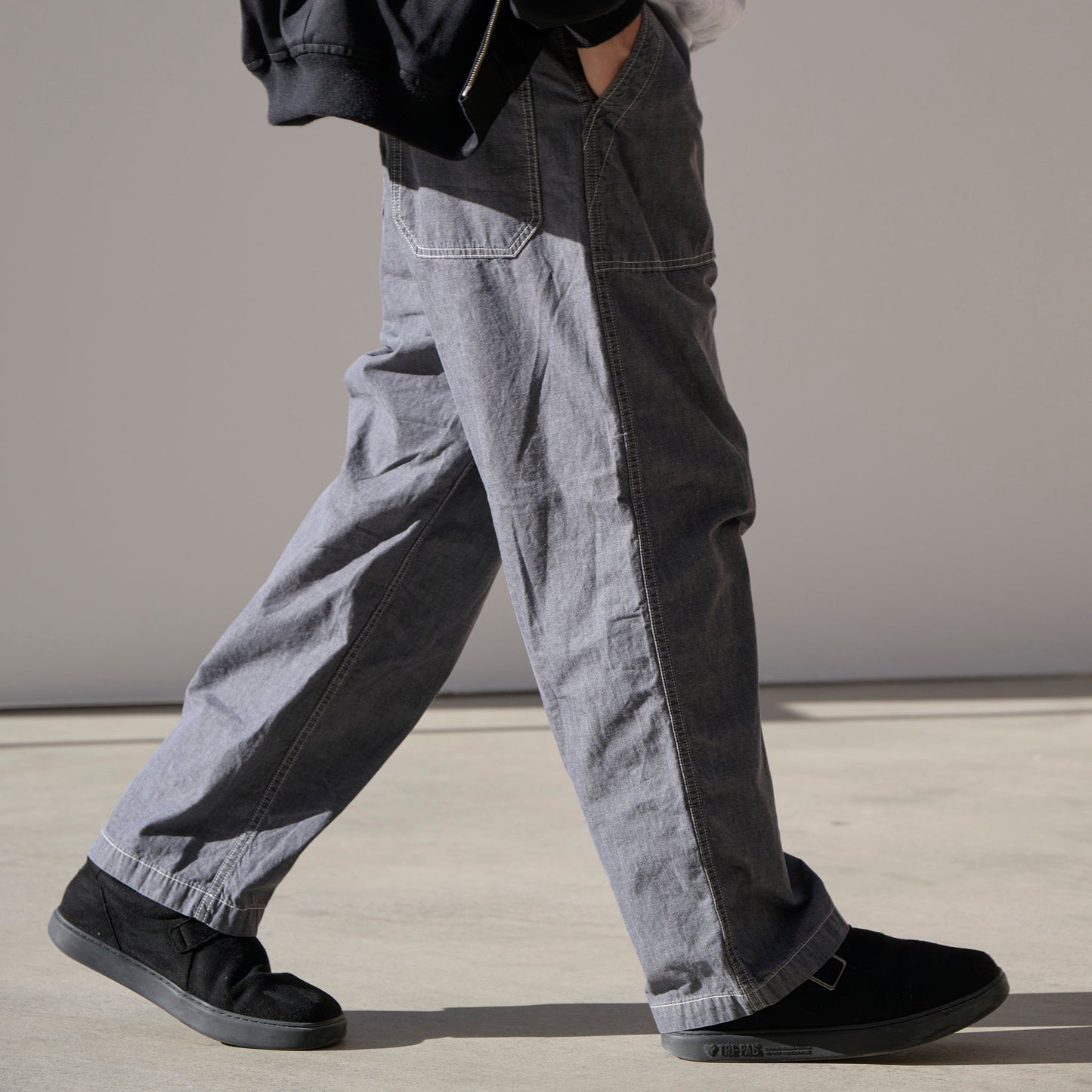 DESCENDANT BAKER CHAMBRAY TROUSERS