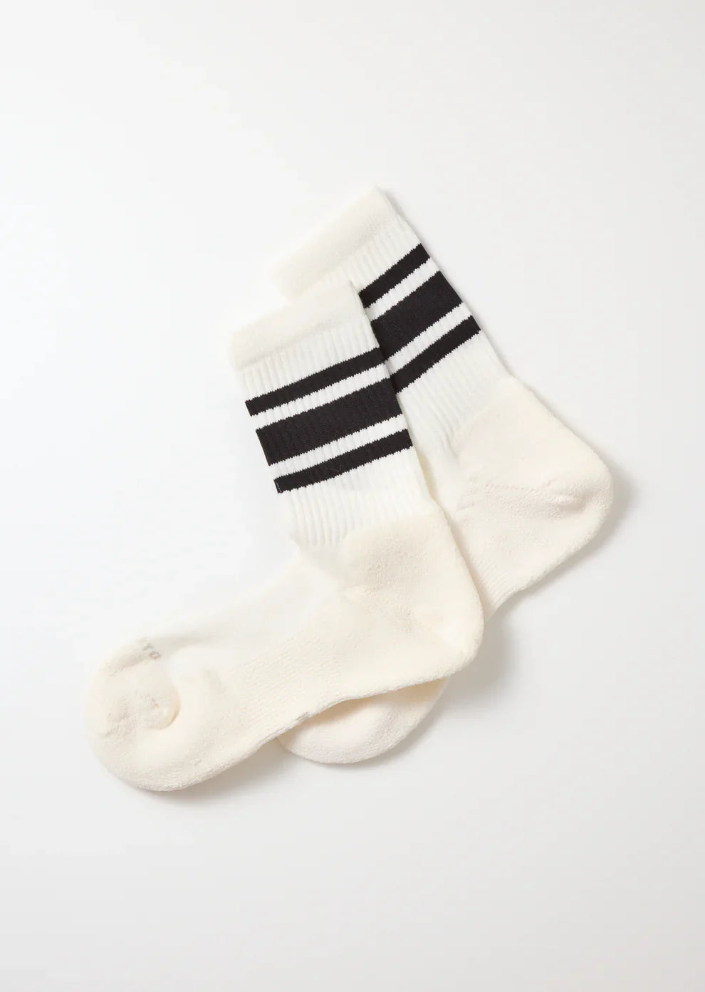 RoToTo WASHI CUSHION STRIPE CREW SOCKS