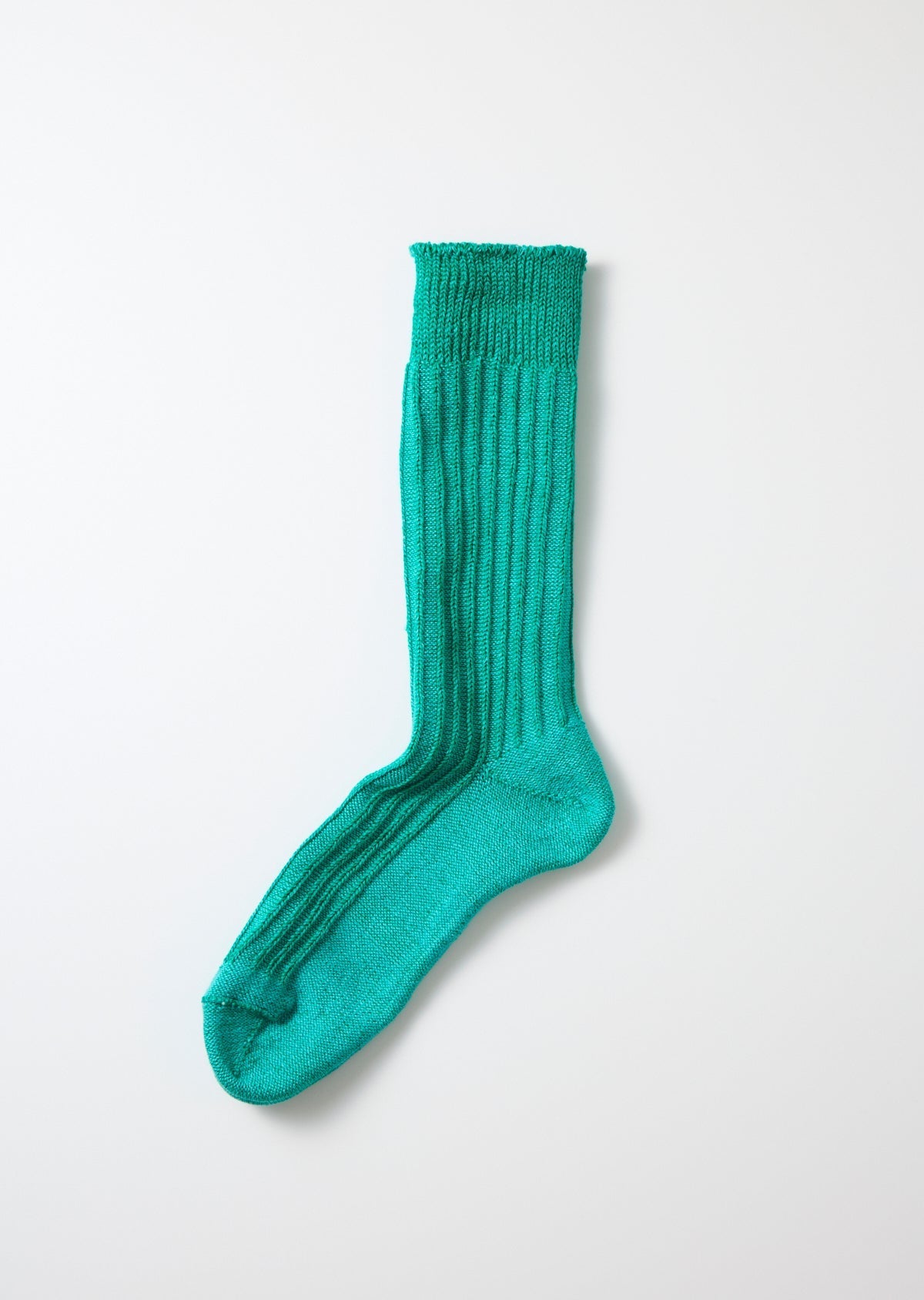 RoToTo LINEN COTTON RIBBED CREW SOCKS