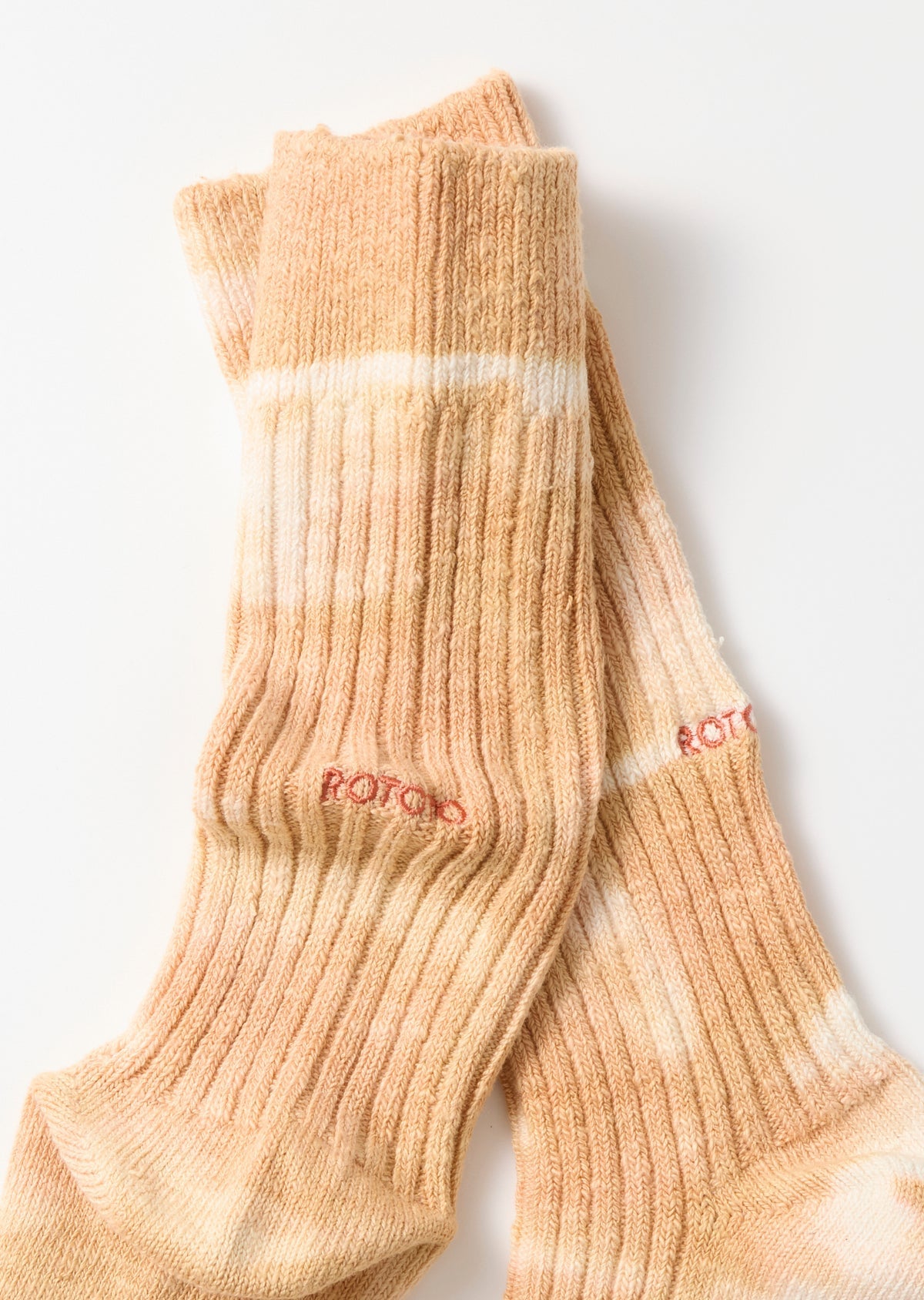 RoToTo TIE DYE RIBBED CREW SOCKS