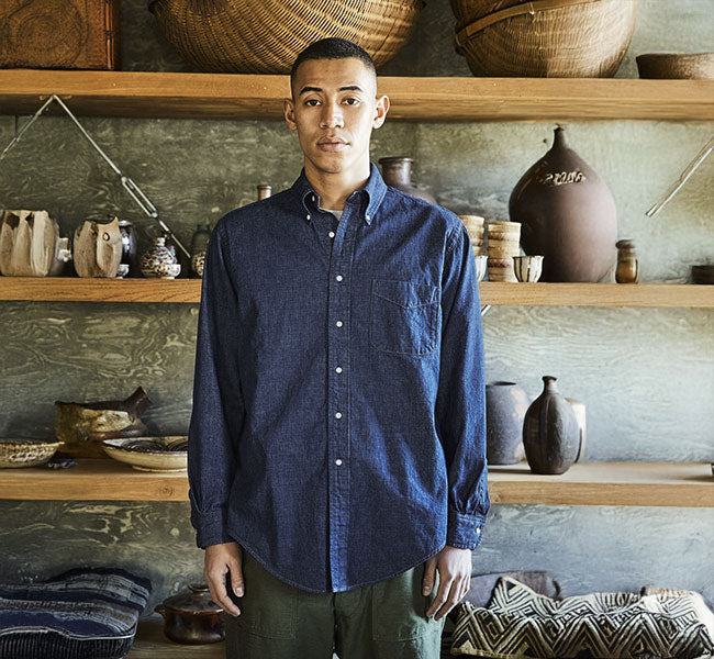 orSlow STANDARD BUTTON DOWN SHIRT ONE WASH