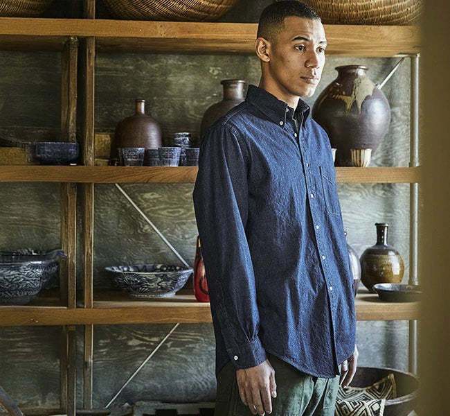 orSlow STANDARD BUTTON DOWN SHIRT ONE WASH