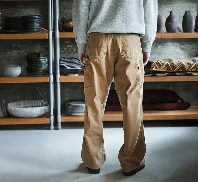 orSlow DAD'S FIT OXFORD PAINTER PANTS BROWN